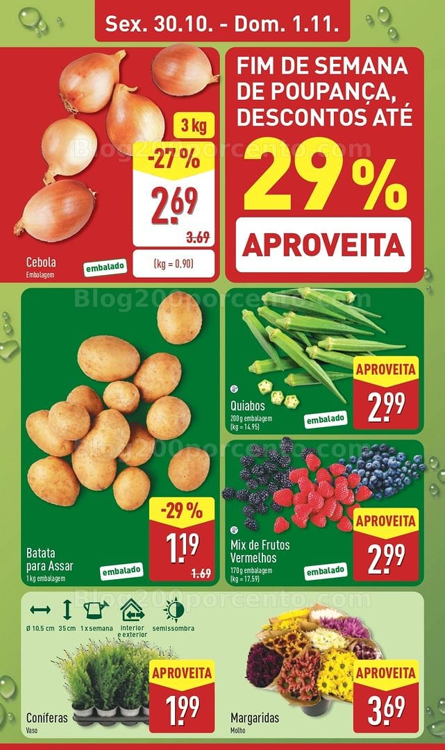 Antevisão Folheto ALDI Frescos Promoções Fim de Semana - 31 outubro a 1 novembro